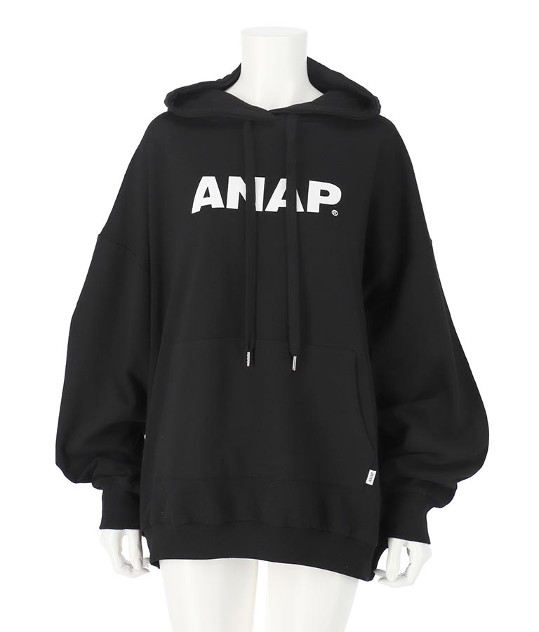 ANAP BASIC Logo Lined Hoodie Top